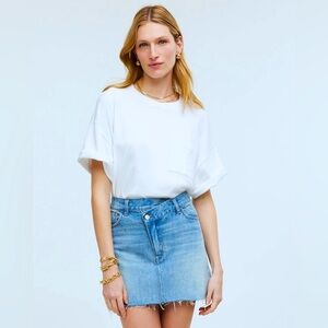 Madewell Denim Crossover Waist Mini Skirt